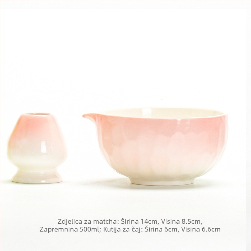 Japanska ceremonija čaja s matcha četkom, alat dinastije Sung, zdjela za matcha, postolje za čaj, miješalica čaja, bambusna četka