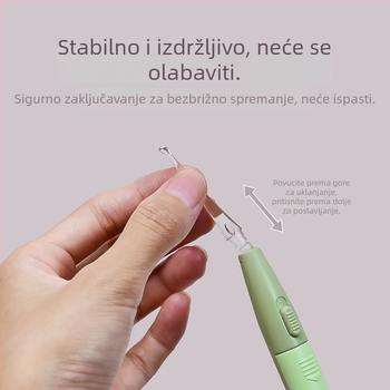 Mekana silikonska osvijetljena žličica za uši za djecu – vizualni alat za čišćenje uha