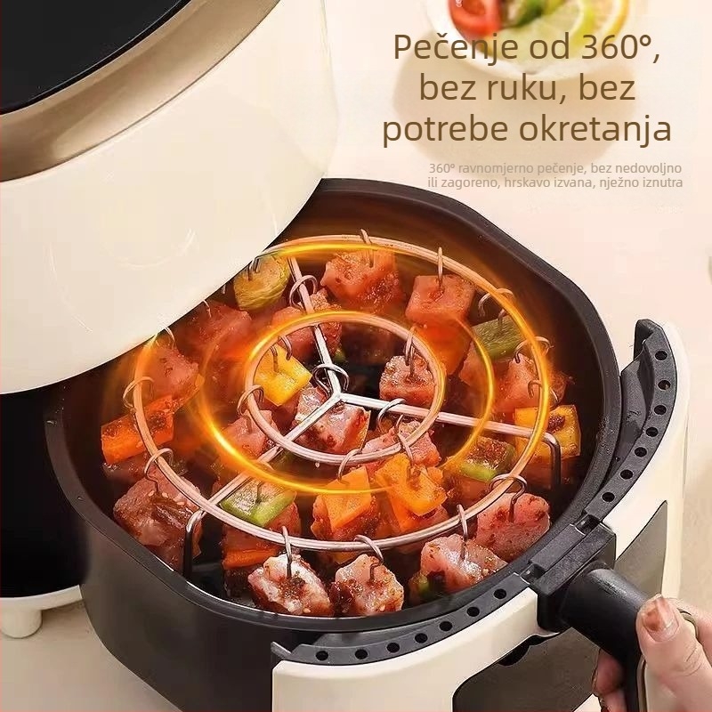 Vertikalni BBQ roštilj za fritezu na zrak, nehrđajući čelik, jednostavan za čišćenje