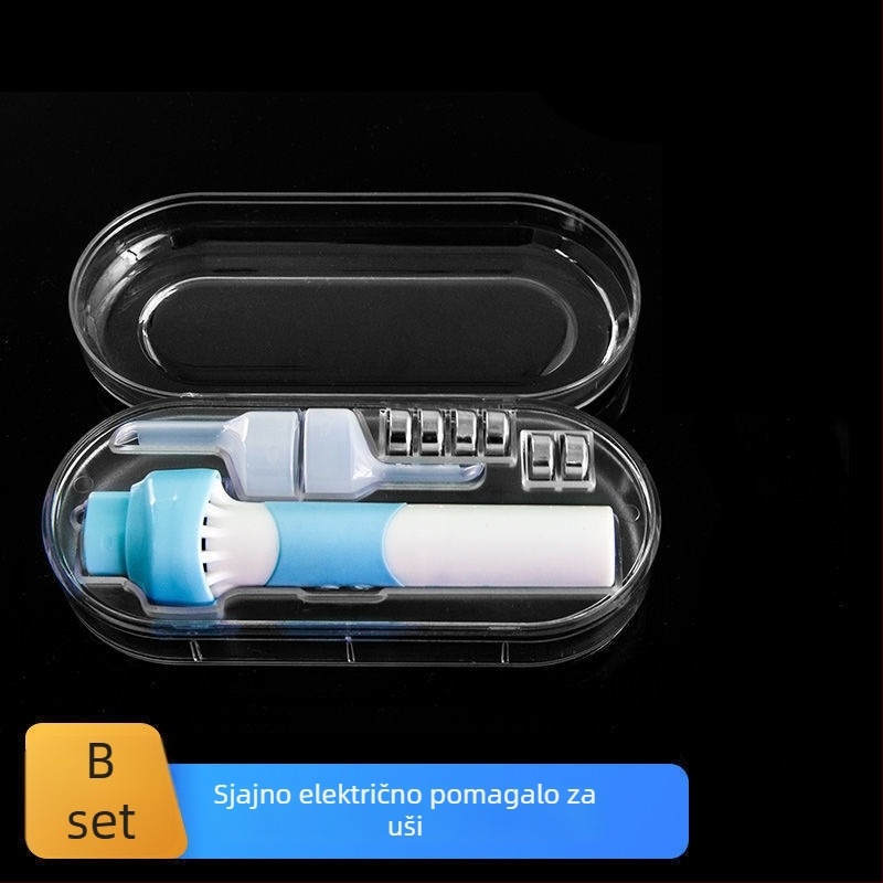 Svjetleći električni čistač uha s vidljivom žličicom za uklanjanje ušnog voska