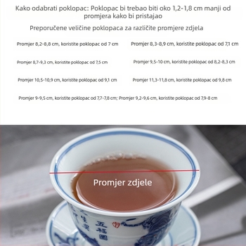Bijela porculanska čajna zdjela s pozlaćenim rubom, jednobojna, dizajn zvjezdano nebo