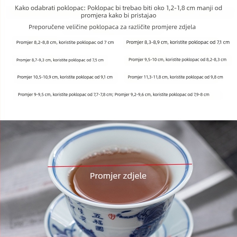 Bijela porculanska čajna zdjela s pozlaćenim rubom, jednobojna, dizajn zvjezdano nebo