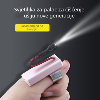 Vizualni alat za čišćenje uha s osvijetljenom žličicom, ručni, USB punjenje