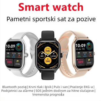 GTS4 Pametni sat s Bluetooth pozivima, mjerenje srčanog ritma, krvnog tlaka i zasićenja kisikom, praćenje sna, SOS upozorenja, sportski sat