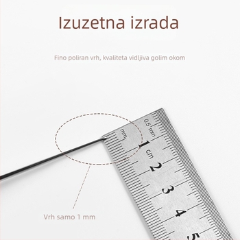 Klešta od nehrđajućeg čelika u obliku pištolje, duljina 16,5 cm, zakrivljeni vrh za čišćenje uha i grla, pinceta s vatom