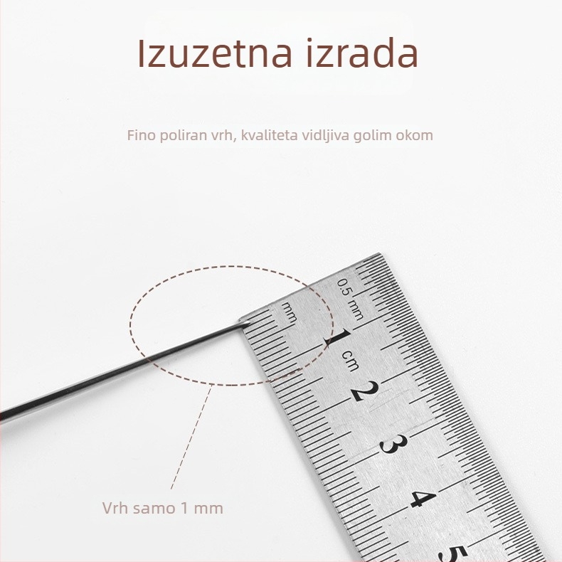 Klešta od nehrđajućeg čelika u obliku pištolje, duljina 16,5 cm, zakrivljeni vrh za čišćenje uha i grla, pinceta s vatom