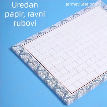 Dnevna praksa pisanja s kvadratnom mrežom za učenike osnovne škole — knjiga kaligrafije i papir za vježbanje