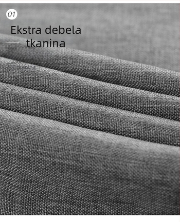 Zavjesa za tuš s dojmom lanu, debela, jednostavna pregradna zavjesa, poliester, vodonepropusna i otporna na plijesan, bez bušenja