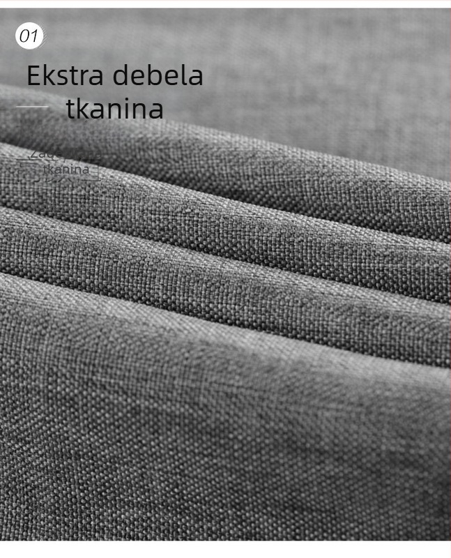 Zavjesa za tuš s dojmom lanu, debela, jednostavna pregradna zavjesa, poliester, vodonepropusna i otporna na plijesan, bez bušenja