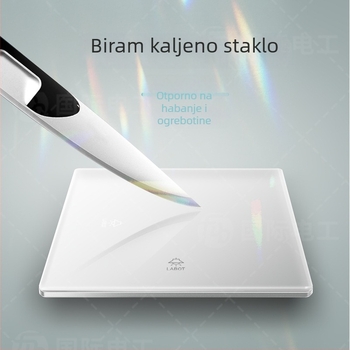 International Electrician kremaste boje ultra-tanki panel prekidač utičnica s kaljenim staklom i zrcalnom površinom, 86 mm, pet otvora