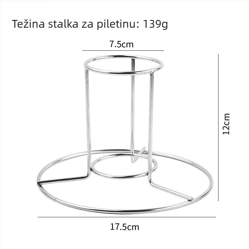 Stalak od nehrđajućeg čelika za pečenu piletinu, vanjski BBQ