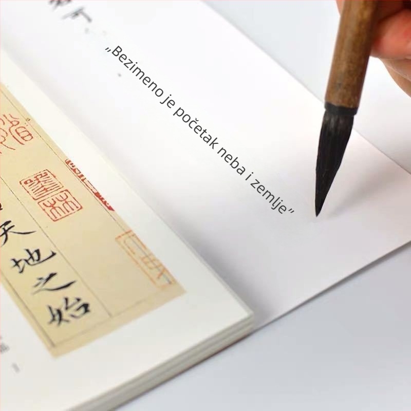 Kalligrafija s kistilom Zhao Mengfu Xiao Kai Daojing Kaishu: Potpuna zbirka originalnih natpisa, Kartice za kopiranje s bliskim prikazom