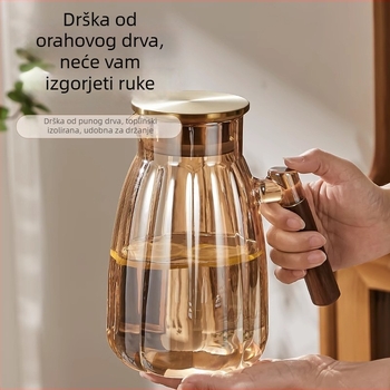Staklena boca od borosilikatnog stakla za studenu vodu, velika kapaciteta, čajni infuzor