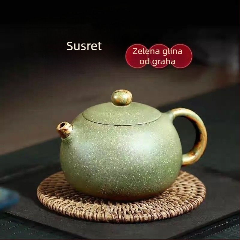 Autentični Xishi čajnik od ljubičaste gline s motivom lotosa, kućni Kung Fu čajni set