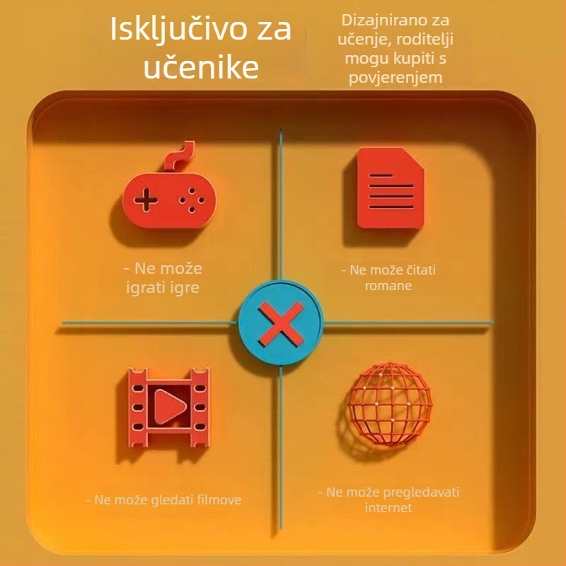 5-inčni džepni uređaj za učenje engleskog jezika s velikim zaslonom, mogućnošću ponavljanja i slušanjem riječi