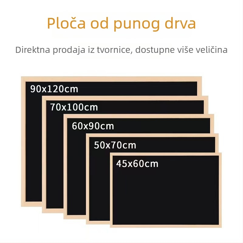 Viseća ploča s drvenim okvirom za ured i dom – bilješke za djecu