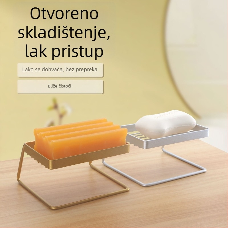 Držač sapuna od nehrđajućeg čelika, bez bušenja, za zid ili ploču sa odvodom