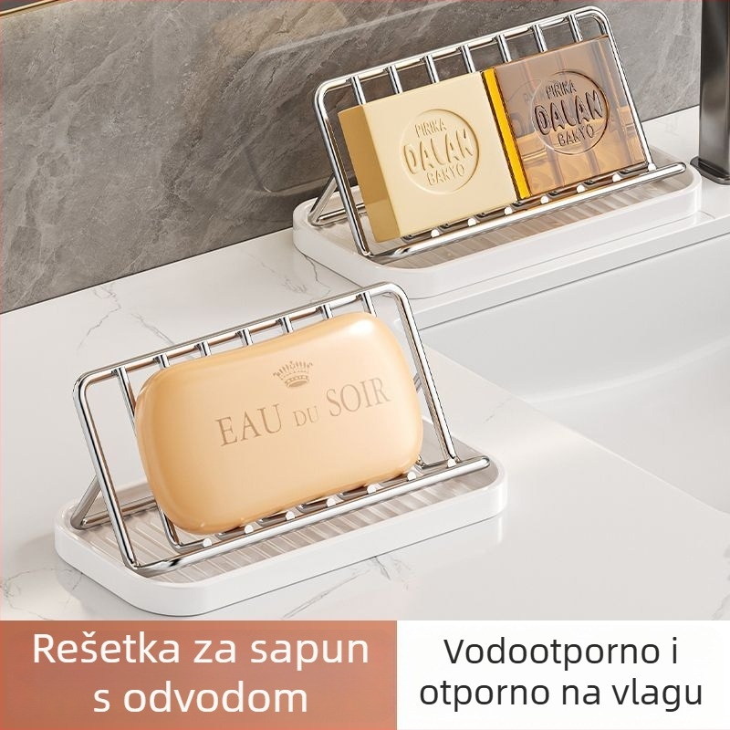 Držač sapuna od nehrđajućeg čelika s odvodnjom za kupaonski i kuhinjski pult