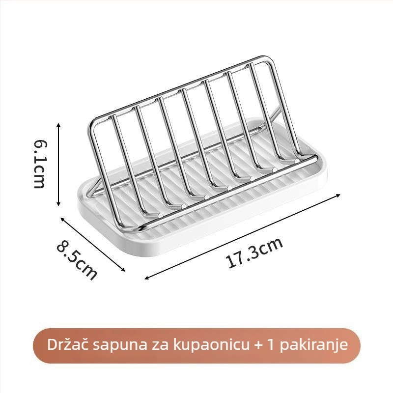 Držač sapuna od nehrđajućeg čelika s odvodnjom za kupaonski i kuhinjski pult