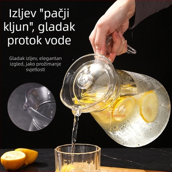 Posuda od akrilnog i PC materijala za napitke, sokove i hladnu vodu, otporna na visoke i niske temperature, pogodna za restorane i hotele