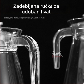 Posuda od akrilnog i PC materijala za napitke, sokove i hladnu vodu, otporna na visoke i niske temperature, pogodna za restorane i hotele