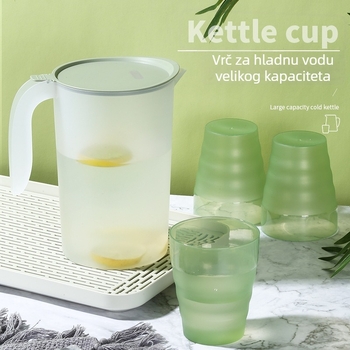 Plastični set velikog kapaciteta za hladnu vodu, kanvica i šalice s mjernom skalom