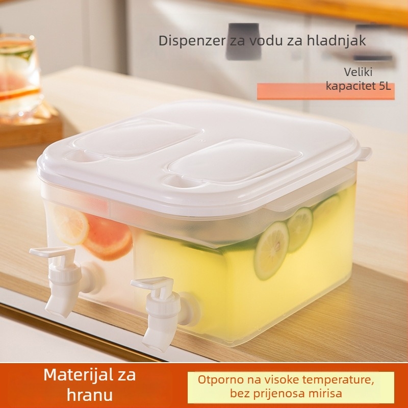5L dvodijelna posuda za hladnu vodu s filtrom i slavinom, kućna upotreba, veliki kapacitet za voćne čaje i napitke