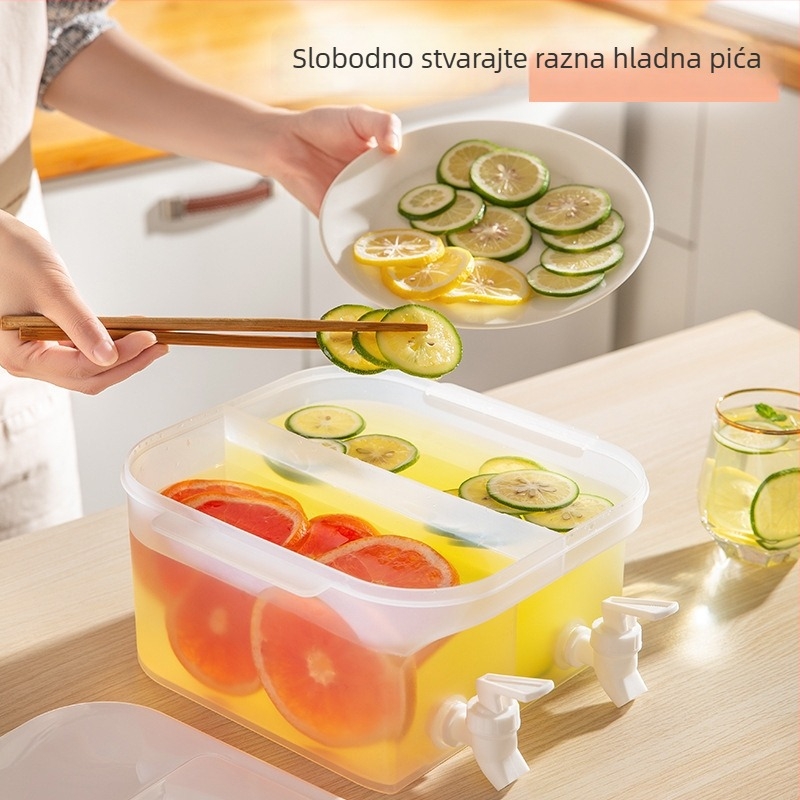 5L dvodijelna posuda za hladnu vodu s filtrom i slavinom, kućna upotreba, veliki kapacitet za voćne čaje i napitke