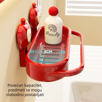 Zidni organizator kupaonice sa usisnom čašicom