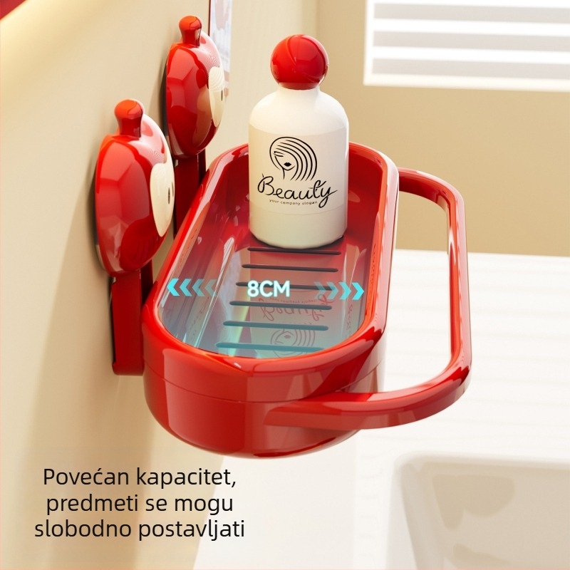 Zidni organizator kupaonice sa usisnom čašicom