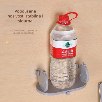 Zidni organizator kupaonice za kozmetiku – dizajn male zlatne ribice, bez bušenja, plastika