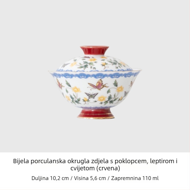 Porcelanski čajnik i gaiwan, mali set za dom i ured, izvrsne kvalitetne čajne šalice, Kung Fu čajni set