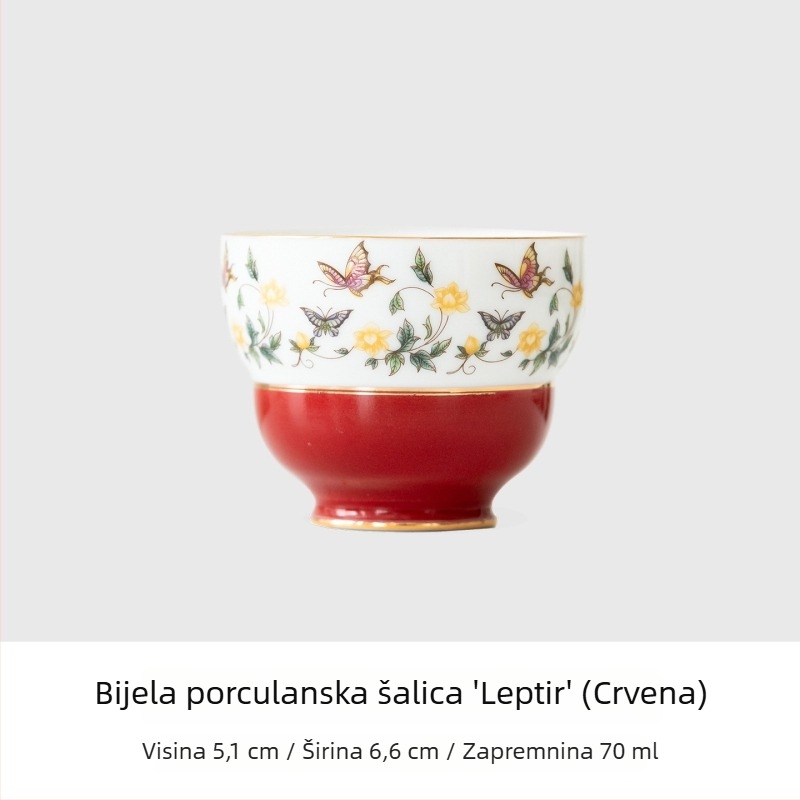 Porcelanski čajnik i gaiwan, mali set za dom i ured, izvrsne kvalitetne čajne šalice, Kung Fu čajni set