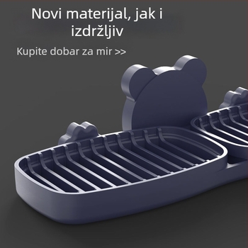 Kreativna dvostruka posuda za sapun bez bušenja, zidna, ručna izrada, s odvodnim sustavom i vakuumskim držačem za kupaonu
