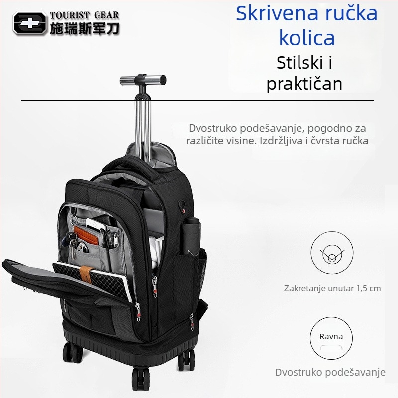 2024 nova poslovna torba s kotačićima za putovanje, kapacitet 20–35L, vodootporna