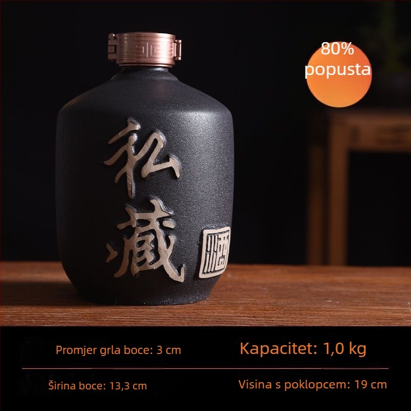 Keramički zatvoreni spremnik za vino, prazan spremnik za vino, kapacitet 25 kg