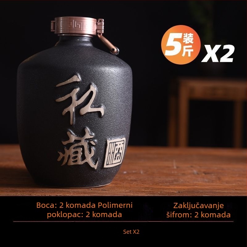 Keramički zatvoreni spremnik za vino, prazan spremnik za vino, kapacitet 25 kg