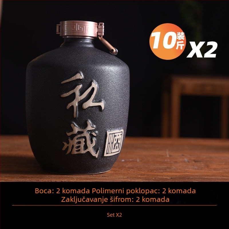 Keramički zatvoreni spremnik za vino, prazan spremnik za vino, kapacitet 25 kg