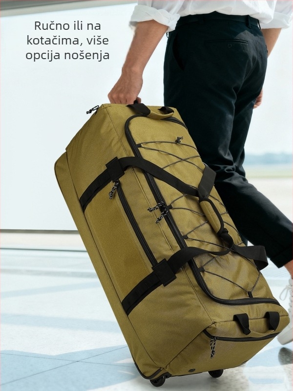 120L sklopivi ruksak s kotačićima, bez oznake, velik kapacitet, vodootporna putna torba za odjeću