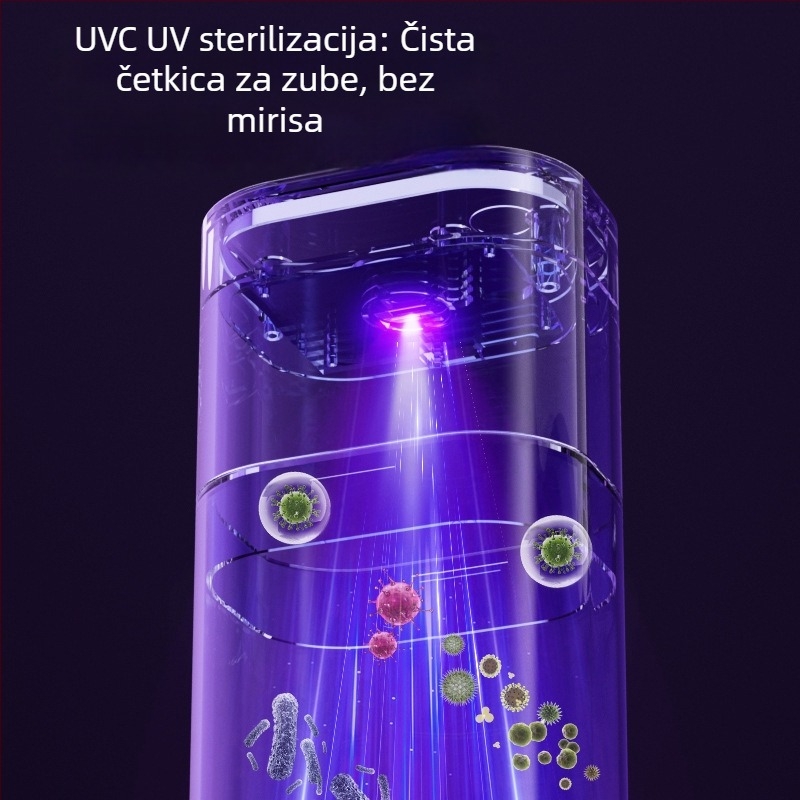 UV kutija za dezinfekciju četkice za zube za putovanja, s prostorom za pohranu i čašom za ispiranje usta