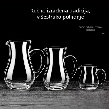 Stakleni dekantor za alkohol s mjernim oznakama za crveno vino i žestoka pića, debeli dizajn, za kućnu upotrebu