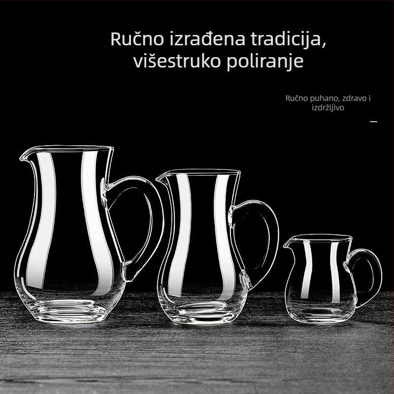 Stakleni dekantor za alkohol s mjernim oznakama za crveno vino i žestoka pića, debeli dizajn, za kućnu upotrebu