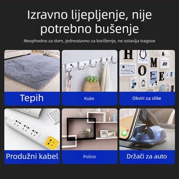 Nano dvostrano ljepiva traka od akrila, prozirna, visoke viskoznosti, bez ostataka, vodootporna podloga, snažno pričvršćivanje