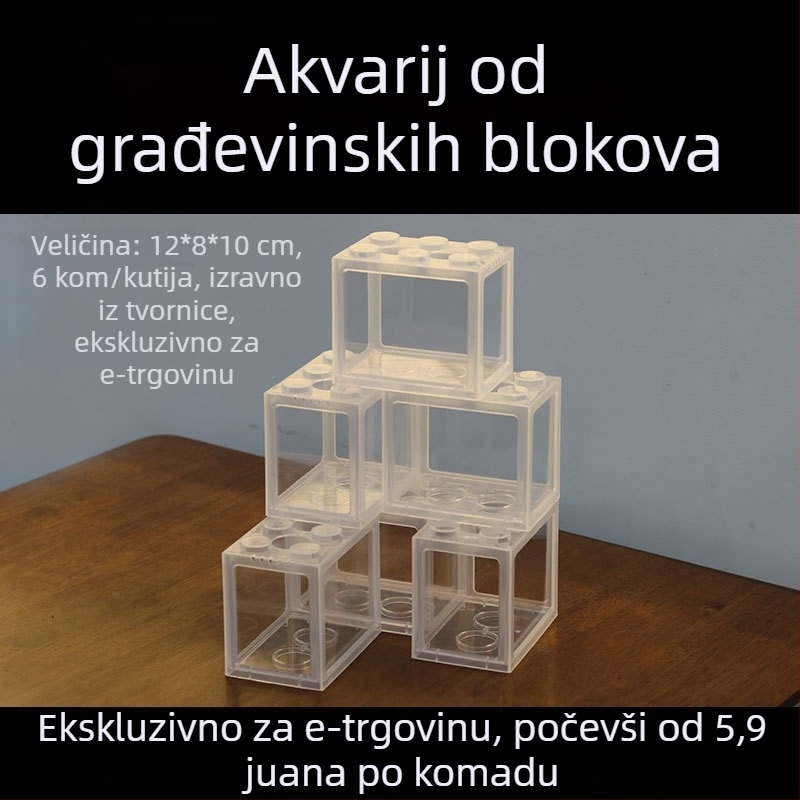 Akrilni akvarij za Betta ribe, mini krajolik u bočici