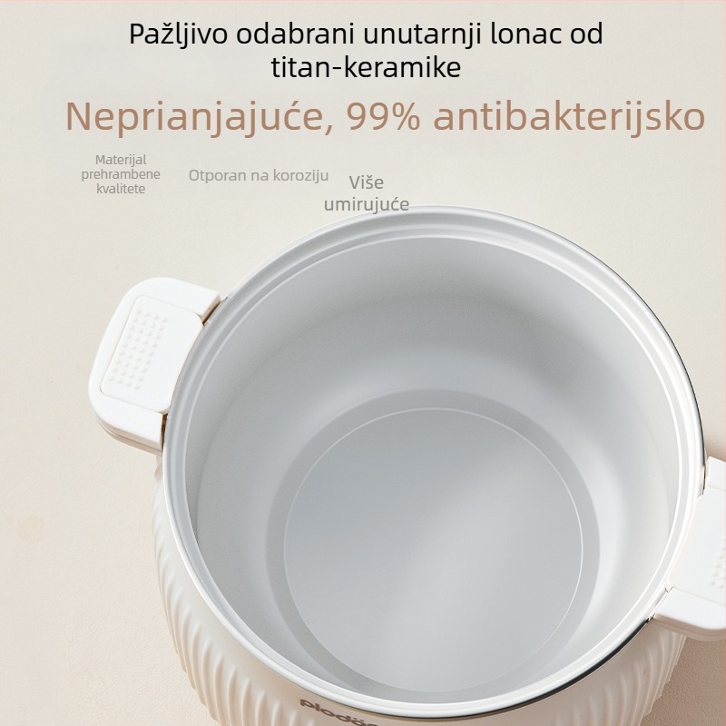 Puliton Dječji električni lonac s titanij-keramičkim premazom za parenje i bebinu hranu, višenamjenski kuhalo za rižu