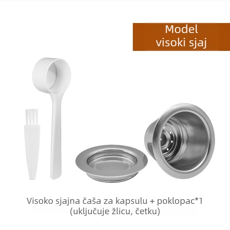 Višekratna kapsula za kavu od nehrđajućeg čelika za Nestlé aparate s jednim otvorom