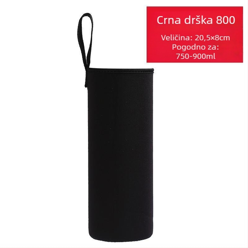 Zaštitna futrola za šalice s naramenicom crossbody, izolirana zaštita za staklenu bocu 400-1500 ml, zaštita od opeklina, toplinska izolacija, otpornost na pad.