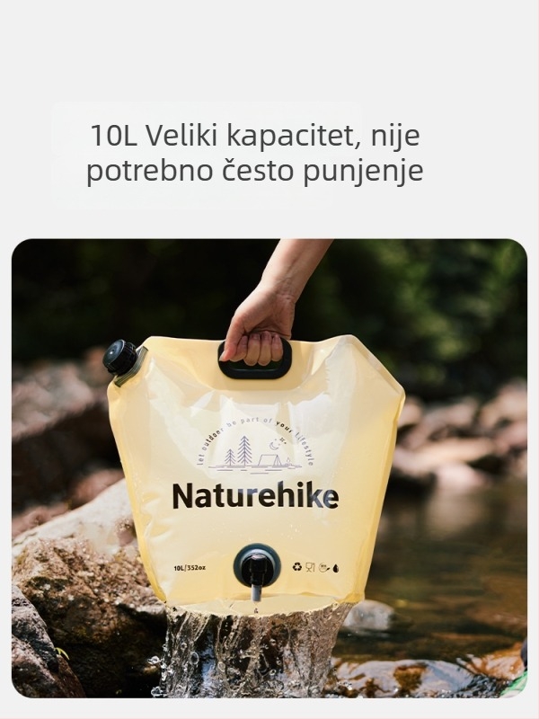 Prijenosna vrećica za vodu velike kapacitete, debeli vodeni spremnik za kampiranje, voda visoke kakvoće