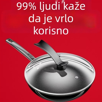 Nova tava za prženje velikog kapaciteta, neprijanjajući premaz, višefunkcijski wok