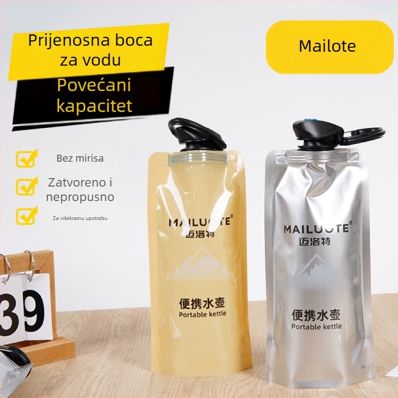Vanjska sklopiva PE vodena vrećica za biciklizam, planinarenje i kampiranje, kapacitet 650–700 ml